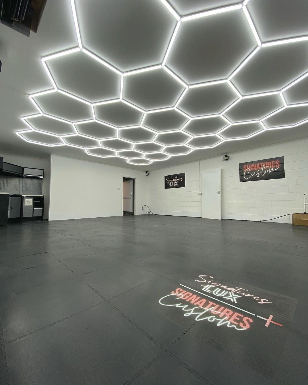 Garage Hexagon LED Light 50000H 6500K Ultra Bright for Home Gym Barbershop Car Detailing Bar Basement Workshop Ceiling Lighting