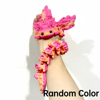 3D Print Toy Salamander Dragon Desktop Ornament 3D Print Animals Home Office Crafts Print Character Action Figure Christmas Gift