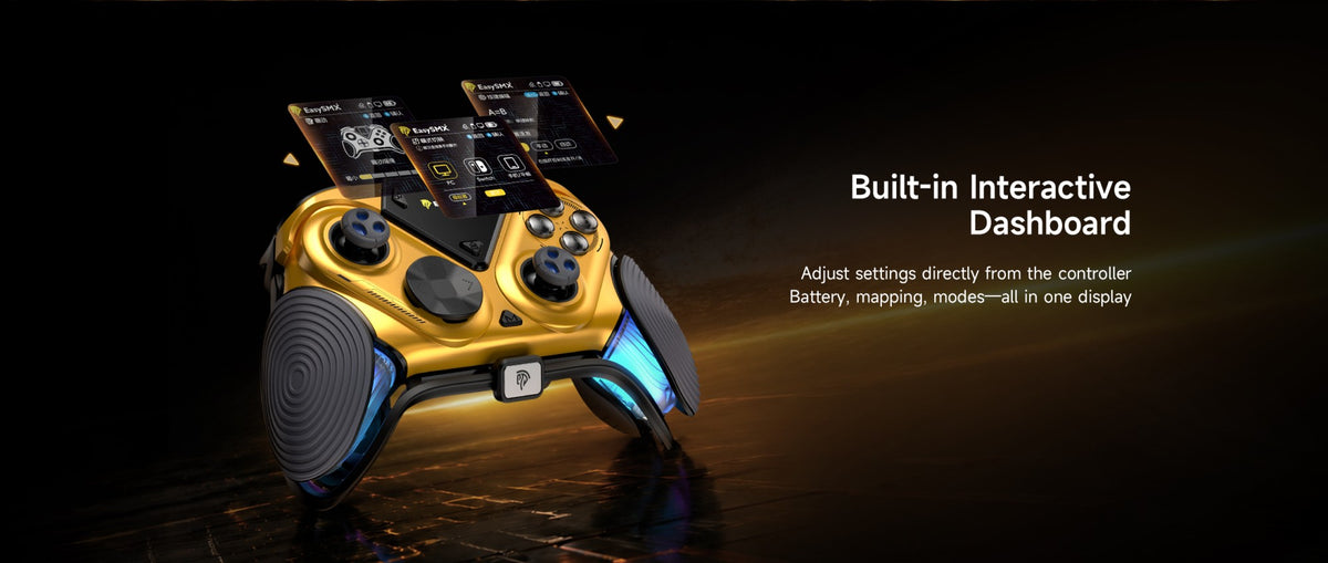 EasySMX Dune 8K Wireless Gamepad Controller, TMR Joysticks, LCD Screen, Hall Effect Triggers for PC/Steam/Switch/Phone