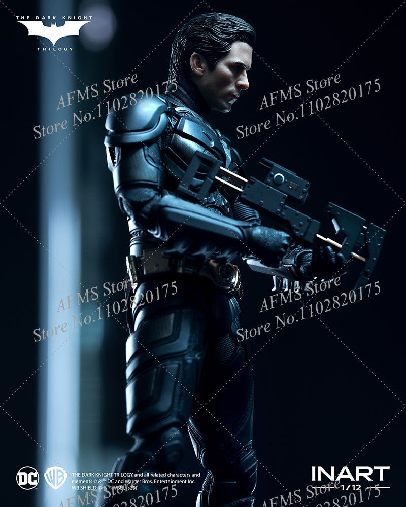 INART 1/12 Boneco Soldado Masculino Batman Christian Bale O Cavaleiro das Trevas Ressurge Herói da Luta Eterna Figura de Ação de 6 Polegadas para Coleção