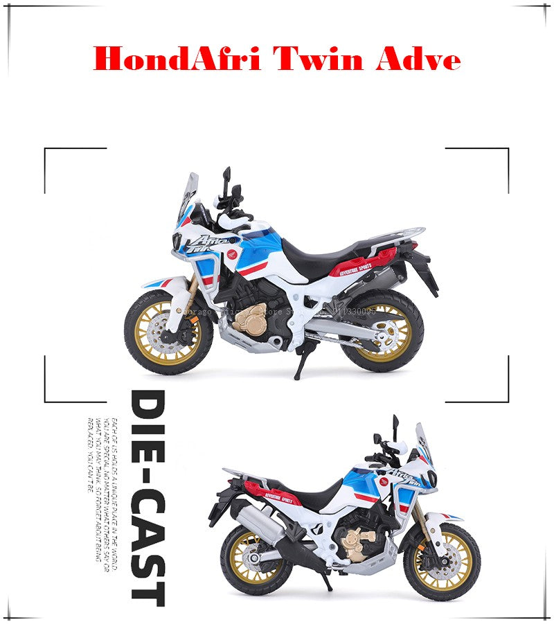 Bburago 1:18 simulation alloy motorcycle Honda Africa Twin Adventure authorized  model toy car gift collection