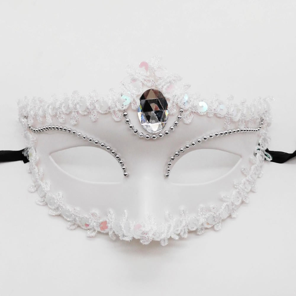 Halloween Mask Masquerade Princess Half Face Lace Plus Flower Children Adult Eye Mask Female Party Performance Props