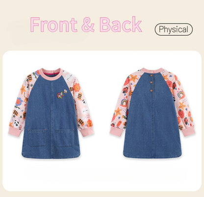 Girls Dress For Kids 4-8 Y New Children's Princess Dress Denim Children's Fashion Clothing