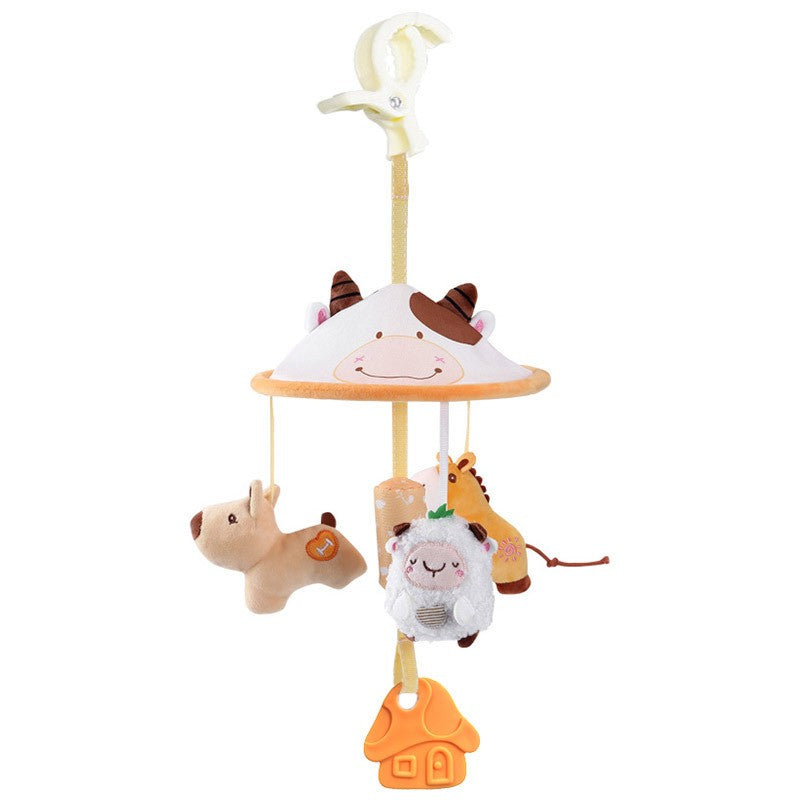 Chocalhos de Bebê Sensoriais Pendurados Brinquedo de Aprendizagem Bichos de Pelúcia Macios Chocalho de Bebê Recém-nascido Brinquedos de Carrinho Multifuncionais Presentes para 0-24 Meses