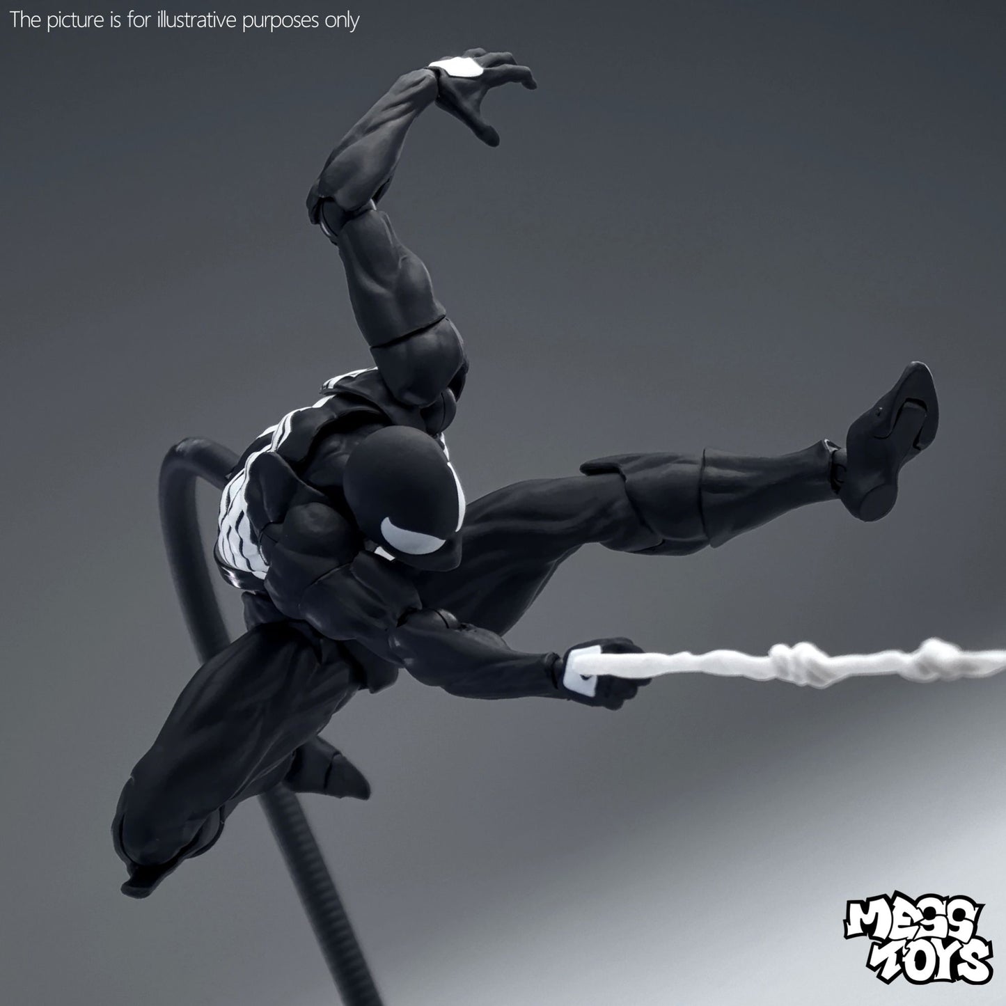 Boneco Articulado Homem-Aranha Mess Toys Preto Vizinho Simbionte Homem-Aranha Figuras Ct Toys Bonequinho Homem-Aranha Preto Vermelho Brinquedos Infantis