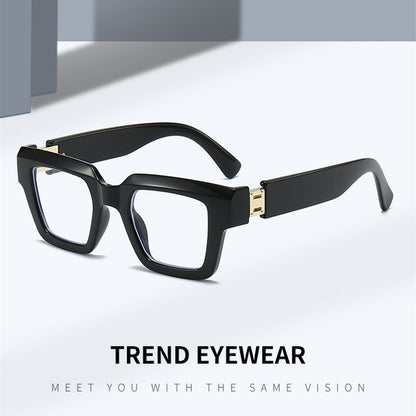 Óculos de Leitura Masculino Oversized com Efeito Marmorizado para Presbiopia Lentes Anti Luz Azul Armação 0+0.5+0.75+1.0+1.25+1.5+1.75+2