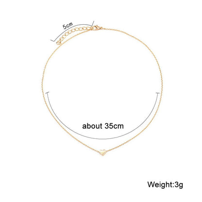 Novos Colares Minimalistas Femininos Gargantilha Coração Pequeno AMOR Colares Delicados Joias da Moda Praia Verão Collares Bijoux