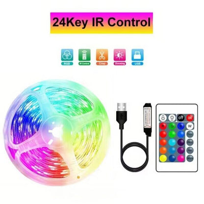 Smart LED Strip Lights 5m-20m Music Sync 5V RGB Led Light with App and Remote Control Christmas Party Room Decoration Lighting