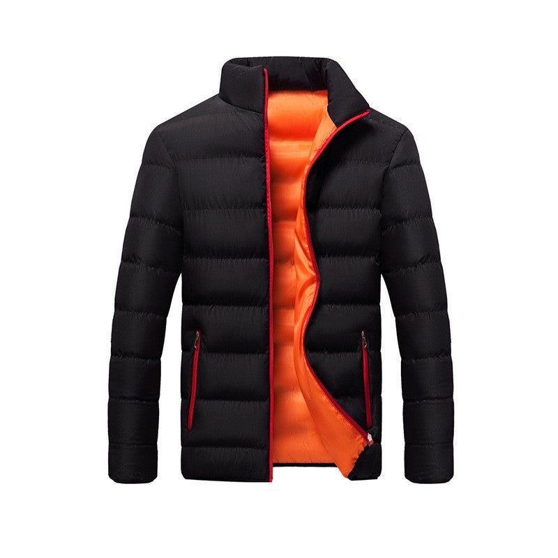 Winter thickened sports cotton jacket men stand-up cardigan outdoor cotton jacket casual jacket warm men's tops