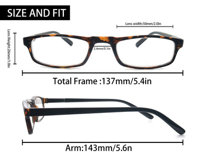 Women Men Reading Glasses Classic Small Rectangle Frame Spring Hinge Ulrta Comtable Wear Readers Eyeglass with Diopters