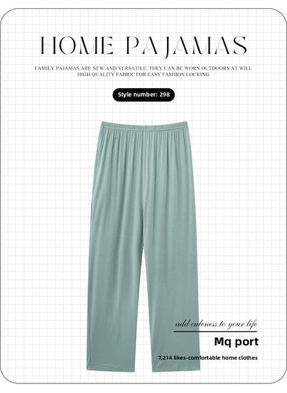 New Hot Sale Of The Season Modal Loose Fit Men's Sleepwear Thin Home Pants Single Piece Summer Long Thin Home Pants Comfortable