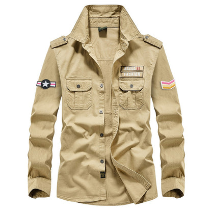 Spring Autumn Men Long Sleeve Cargo Polo Shirt Men Casual Fashion Cotton Shirt Men Tactic Military Embroidery Tops Plus Size 6XL