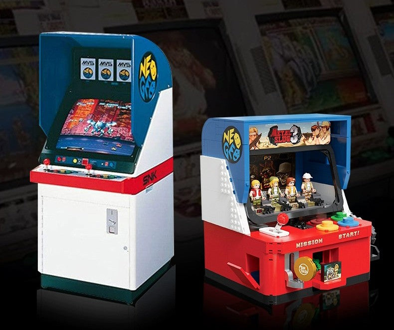Máquinas Recreativas Criativas Blocos de Montar Clássico Jogo Metal Slugs Gabinete de Fliperama Modelo de Boneco Tijolo Brinquedo Colecionável Para Presente