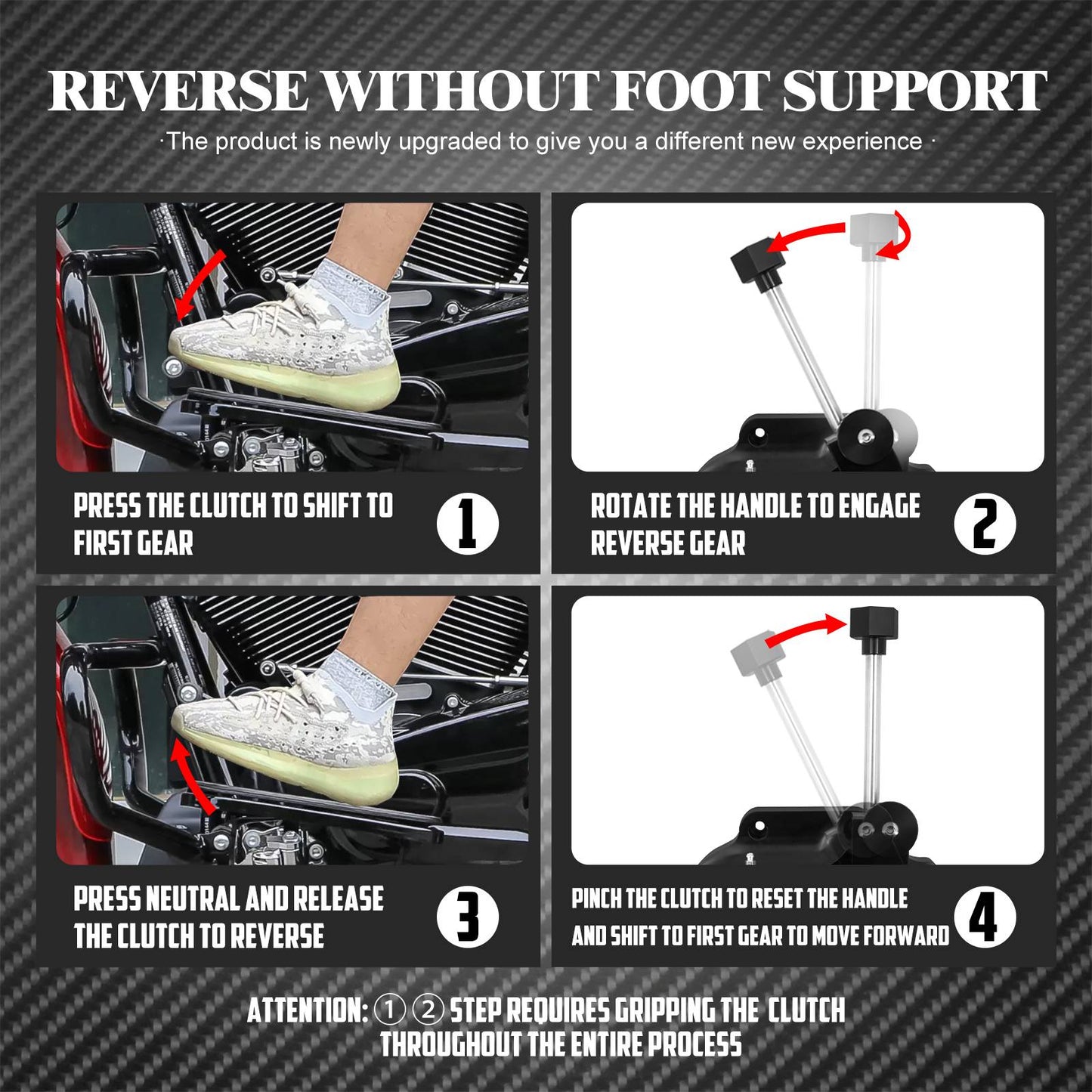 Embreagem de marcha à ré que economiza mão de obra para motocicleta, refit da embreagem de velocidade traseira para Harley Touring Street Glide FLH 08-23 Softail Breakout