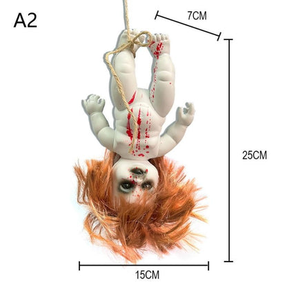 Halloween Hanging Baby Ghost Dolls Spooky Tricky Toys Ornament Horror Atmosphere Bar Courtyard Prop Happy Halloween Party Decor