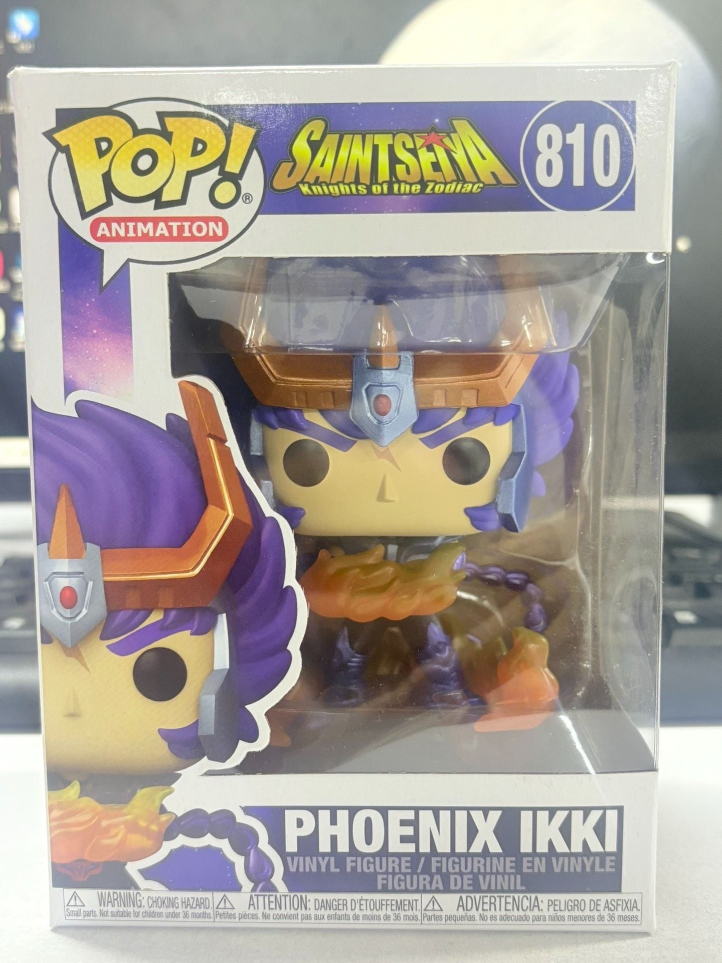 Funko Pop Cavaleiros do Zodíaco Boneco Articulado Hyoga de Cisne #808 Shiryu de Dragão #807 Shun de Andrômeda #809 Ikki de Fênix #810 Bonecos de Vinil Brinquedos