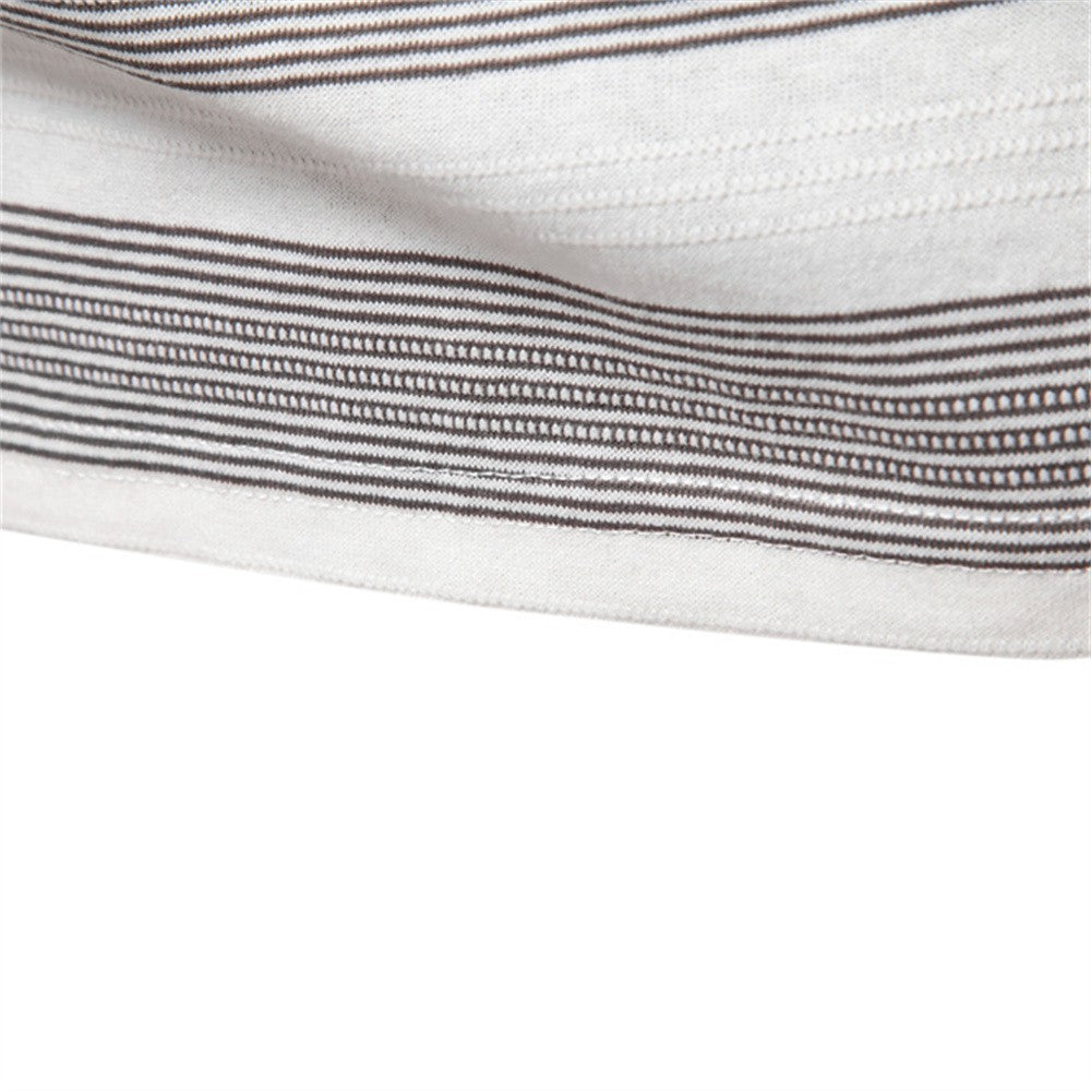 AIOPESON 2025 New Summer Striped V Neck Cotton Polo Shirts for Men Breathable Short Sleeve Casual Knit Shirts Comfort Fit