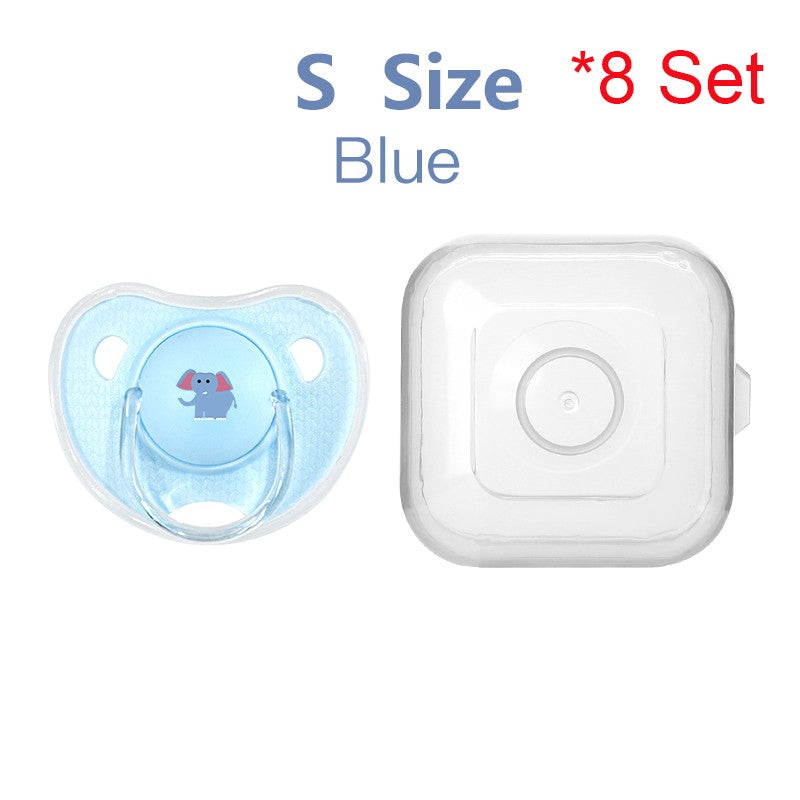 Cartoon Pattern Thumb Shape Toddlers Soothe Kids Newborn Baby Silicone Teething Pacifier