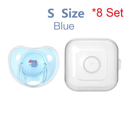 Cartoon Pattern Thumb Shape Toddlers Soothe Kids Newborn Baby Silicone Teething Pacifier