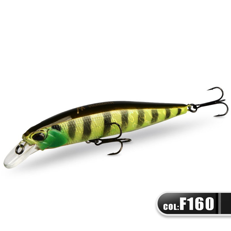 MEREDITH JERK MINNOW 100F 14g Flutuante Wobbler Isca de Pesca 24 Cores Isca Minnow Isca Dura Qualidade Profissional Profundidade0.8-1.0m