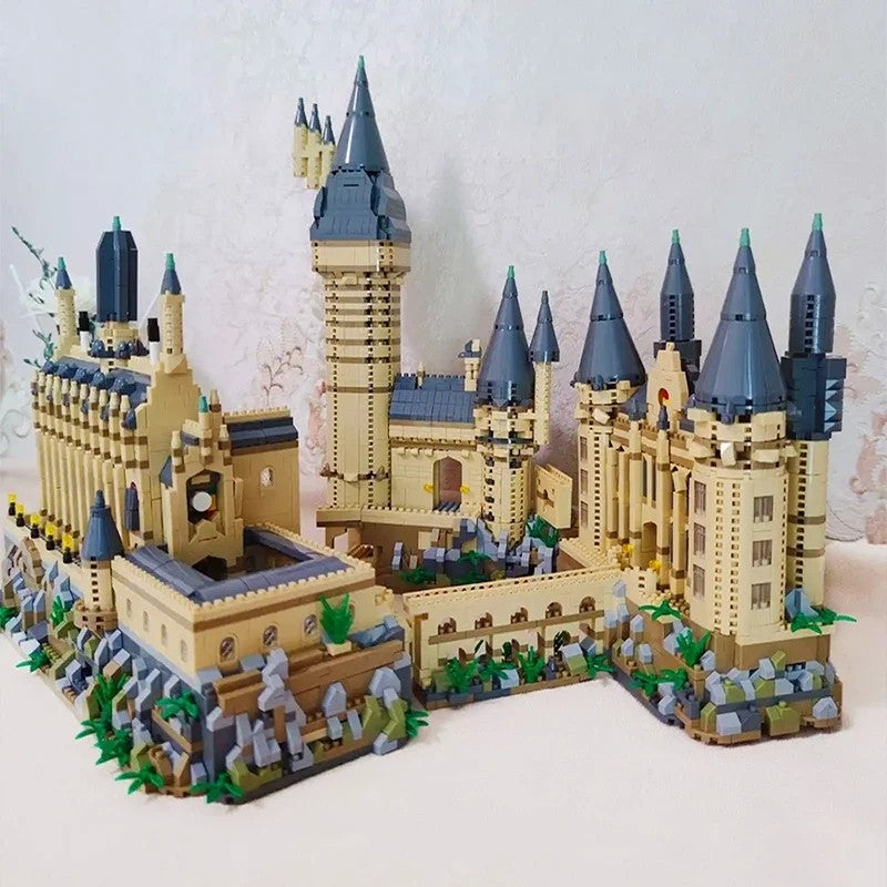 Micro Blocos Cidade Criativa Castelo Mágico Medieval Série Arquitetura Escola Palácio Modelo Blocos de Construção Presentes Brinquedos de Montar para Crianças