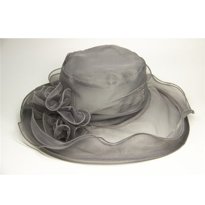 Chapéu Fascinator Derby para Igreja de Organza para Mulheres Chapéu de Casamento para Chá Kentucky Chapéu Derby para Mulheres Fedoras de Aba Larga Formal Kentucky
