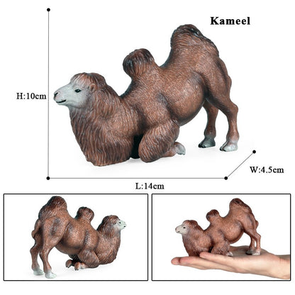 Oenux Simulação Animais Selvagens Brinquedo Camelo do Deserto Burro Alpaca Antílope Cervo Veado Modelo Bonecos de Ação PVC Decoração Presente Infantil