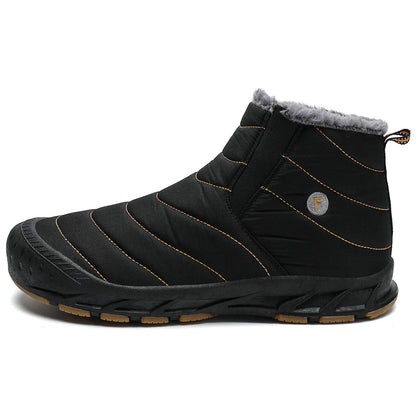 Oiaano Winter Wide Toe Men Black Boots Waterproof Barefoot Women Shoes Outdoor Snow Warm Thick Plush Soft Sole Breathable  Sport