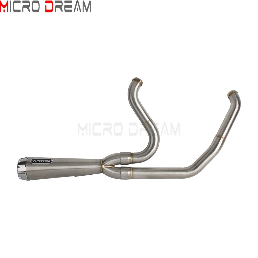 2 into 1 Motorcycle Engine System Pipe Slip on Exhaust Mufflers For Harley Street Glide ST FLHXST EFI FLHX Special FLHXS 2017-25