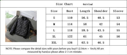 Women New Fashion Ultra Light Down Cotton Outwear Short Quilted Cotton Jacket Autumn Winter Single Breasted Cotton-Padded Coat