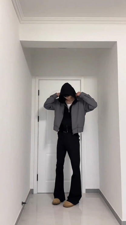 Cleanfit Extended Length Men's Jeans High Waist Slim Straight Leg Micro Flared Pants Bla Knife  Faionable Tall Size