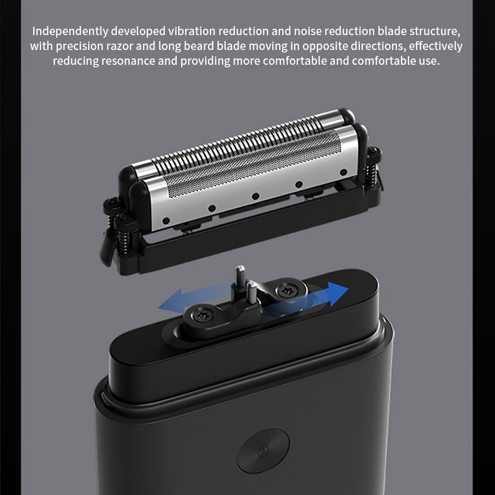 Xiaomi Mijia Electric Shaver Reciprocating Dual Cutter Blade Waterproof Mini Portable Rechargeable Magnetic Knife Holder Razor