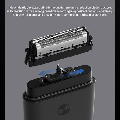 Xiaomi Mijia Electric Shaver Reciprocating Dual Cutter Blade Waterproof Mini Portable Rechargeable Magnetic Knife Holder Razor