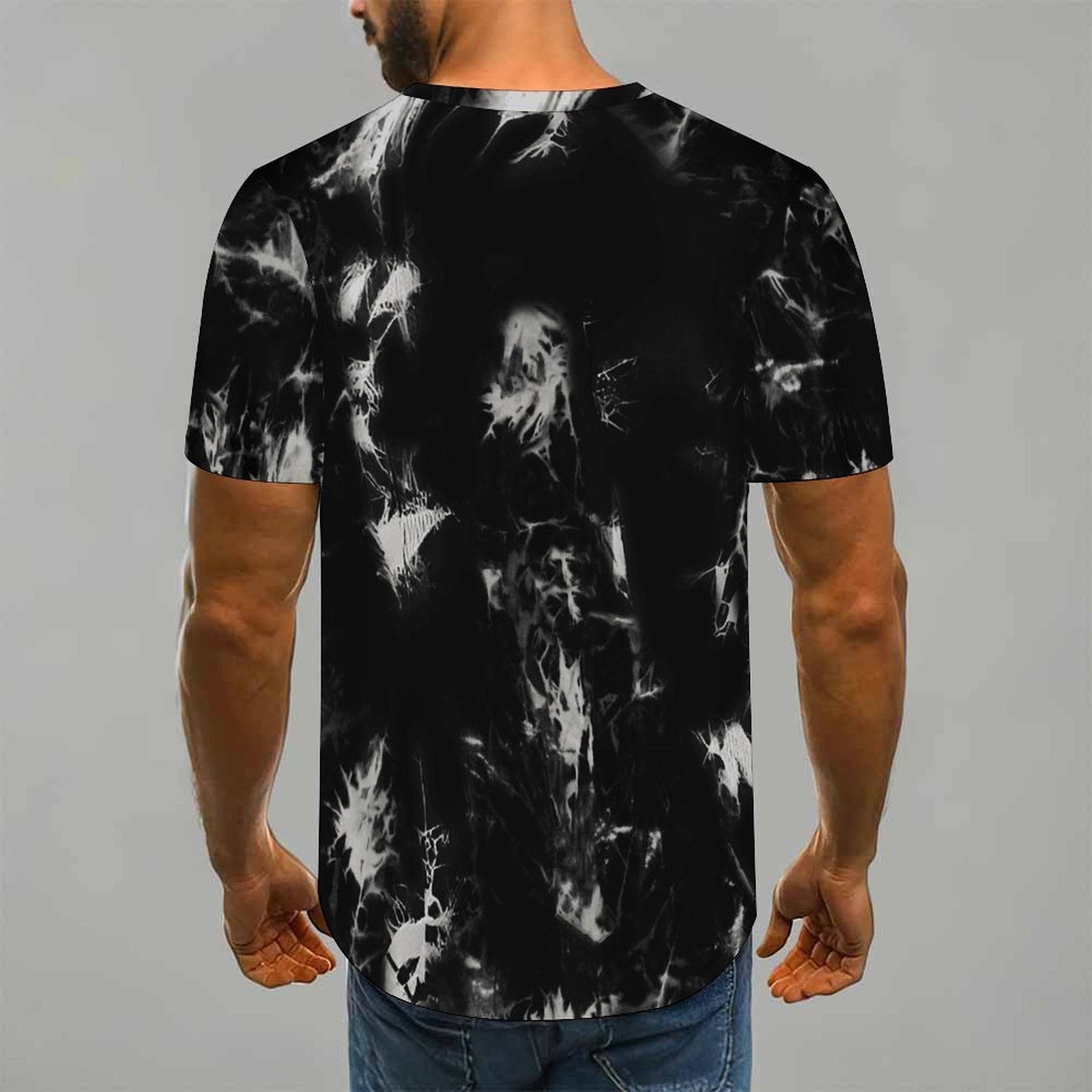 Men Print T Shirt Short Sleeve Crew Neck Casual Summer Fashion Tees Tops For Daily Outdoor Wear