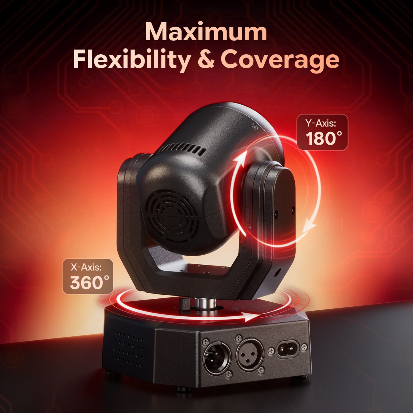 U'King 1/2/4Pcs Mini 50W RGBW LED Moving Head Lights Dynamic Lighting Effects Stage Lights DJ Lights For Wedding Party Show Club