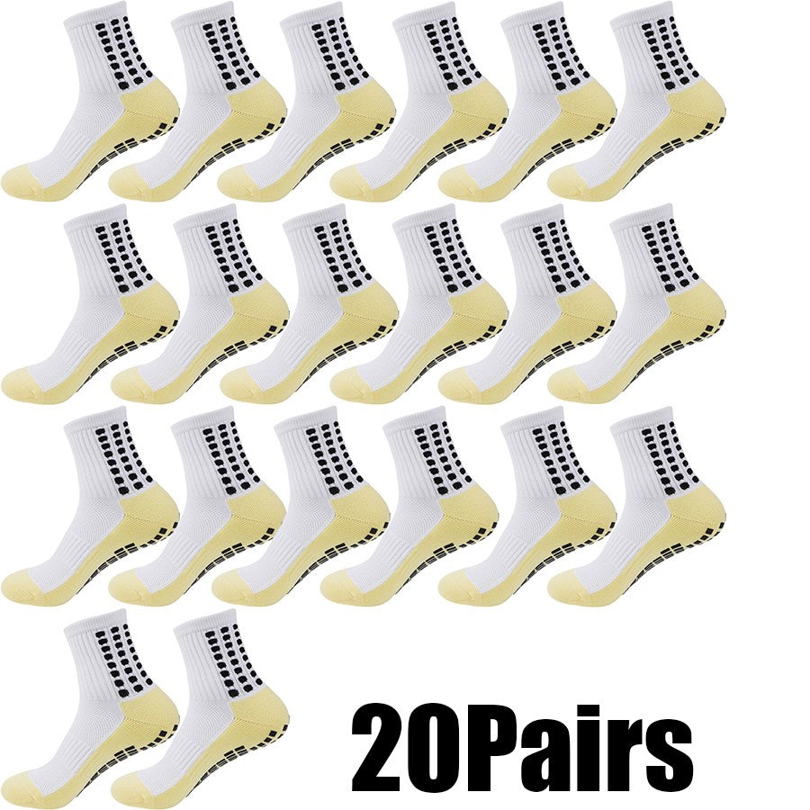 6/10/20Pairs Non Slip Grip Breathable Socks Men Women Professional Athletic Towel Bottom Shockproof for Football Basketball