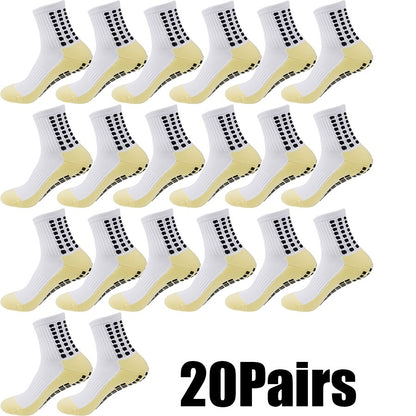 6/10/20Pairs Non Slip Grip Breathable Socks Men Women Professional Athletic Towel Bottom Shockproof for Football Basketball