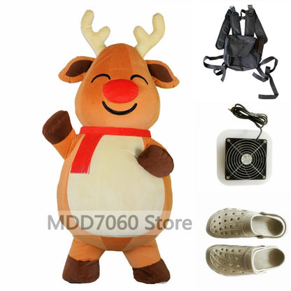 Giant Panda Inflatable Costume Street Funny Polar Bear Mascot Costume Party Role Playing Plush Inflatable Mascot Costume