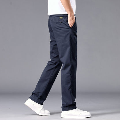 New Casual Pants Men Straight Fit Stretch Autumn Chino Trousers Male Formal Work Business Dress Khaki Fashion Spring Pants