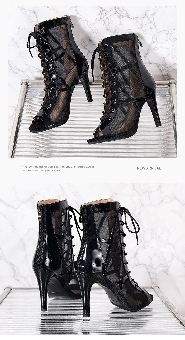 High Heels Women's Sandals New Open Toe Casual Latin Dance Shoes Girls' Ballroom Sandals Large Dance High Heels Women's Shoes 43