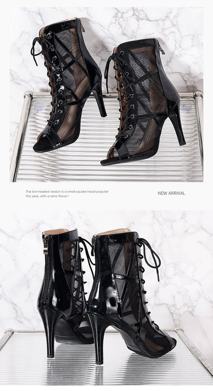 High Heels Women's Sandals New Open Toe Casual Latin Dance Shoes Girls' Ballroom Sandals Large Dance High Heels Women's Shoes 43