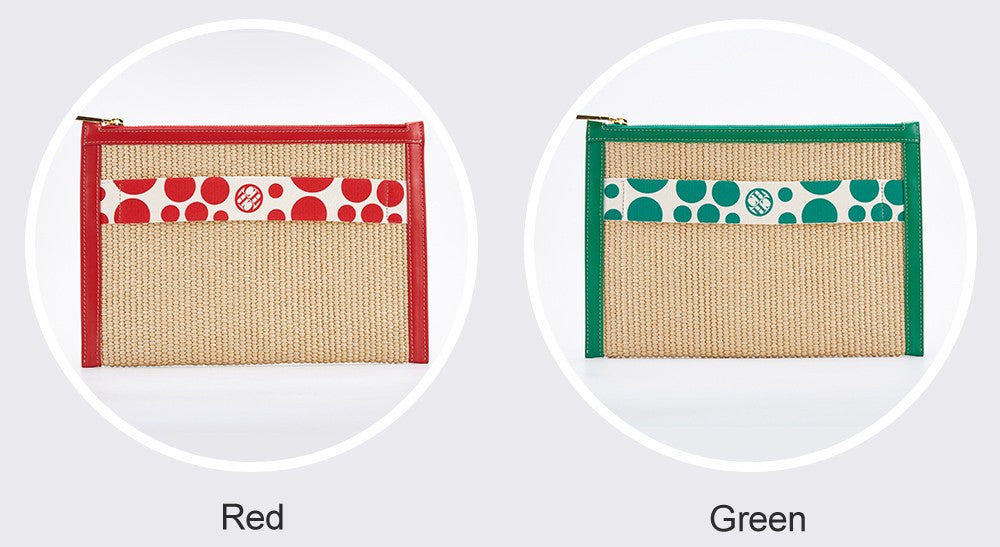 CHCH Handmade Woven Clutch Bag Ribbon Embellished Niche Style Clutch Bag