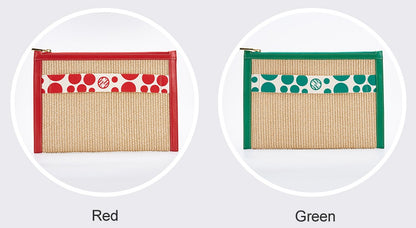 CHCH Handmade Woven Clutch Bag Ribbon Embellished Niche Style Clutch Bag