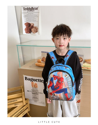 Marvel Spider-Man Kids Backpack Trendy Cartoon Boys' School Bag Fashionable Spider-Man Backpack Double Shoulder Bag for Toddlers