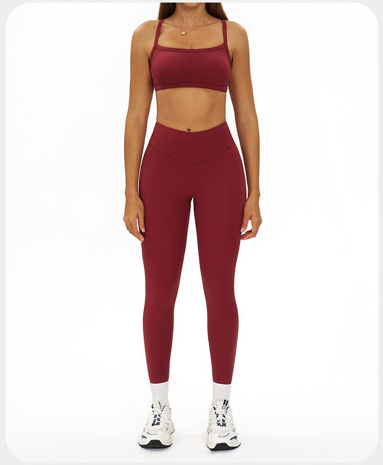 2 Pieces Women's Tracksuit Seamless Yoga Set Workout Outfit Sportswear Gym Clothing High Waist Leggings Fitness Bra Sports Suits