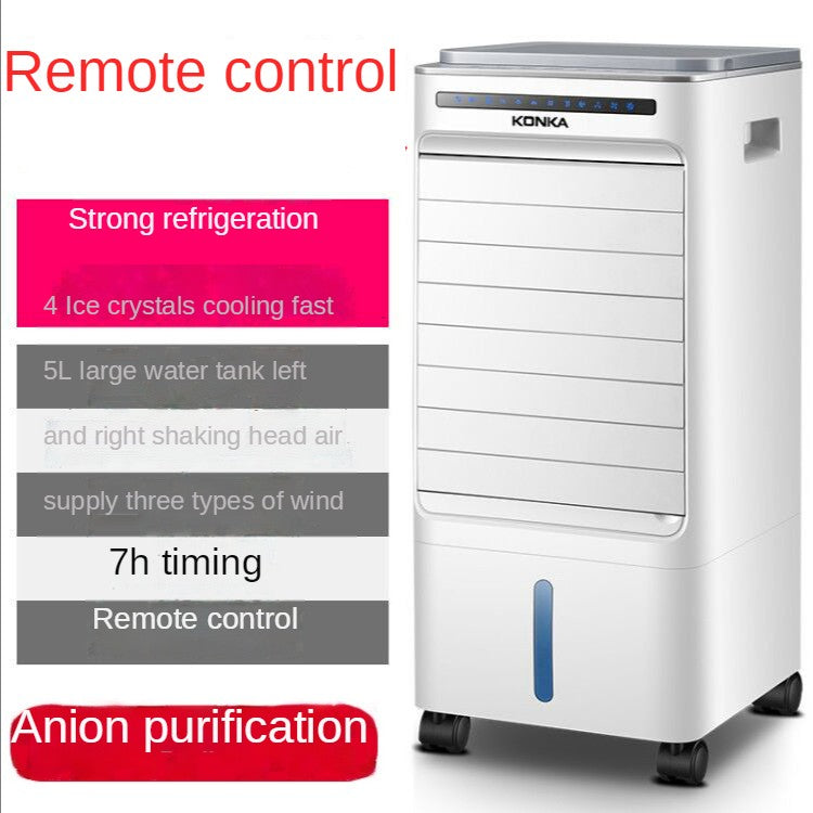 Painel de controle inteligente Ventilador de ar condicionado doméstico portátil Refrigerador de ar condicionado Refrigerador de tanque de água duplo