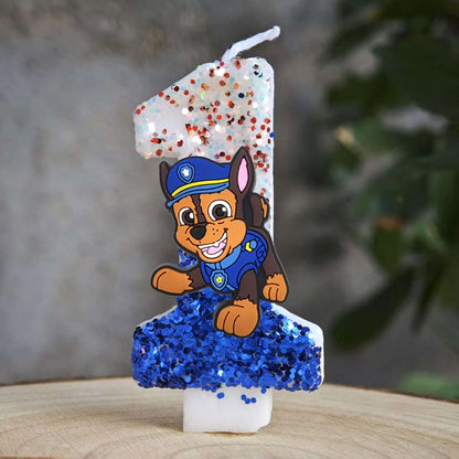 Paw Patrol Candle 0-9 Number Candle Paw Patrol Cartoon Character Party Cake Plug-in Birthday Cake Decoration Baby Shower Gift