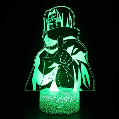 Anime Naruto Uzumaki LED Night Light Toys Akatsuki Kakashi Hatake Kid Bedroom Nightlight Itachi Uchiha 3D 7/16 colors Lamp Decor
