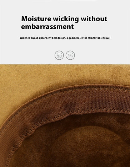 Ox Head Suede Western Cowboy Hats  Man Cowgirl Top Hats for Party Vintage Garden Hat  Cowboy Accessories Woman  Cosplay Hat