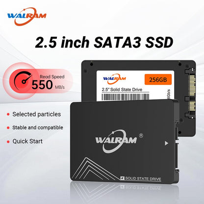 SSD Walram 2.5 SATA 3 120GB 128GB 240GB 256GB Disco Rígido 1TB 512GB 480GB SATA3 Unidade de Estado Sólido 1 TB HDD Para Notebook PC Desktop